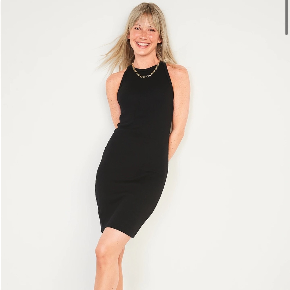 Old Navy Fitted Sleeveless Rib-Knit Mini Dress for Women Size M NWT